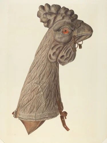 Carousel Rooster by Clayton Clements, index of american design, 1939