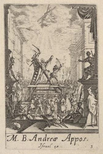 Martyrdom of Saint Andrew, from "The Little Apostles" (Les Petits Apôtres) by Jacques Callot, print, 1632