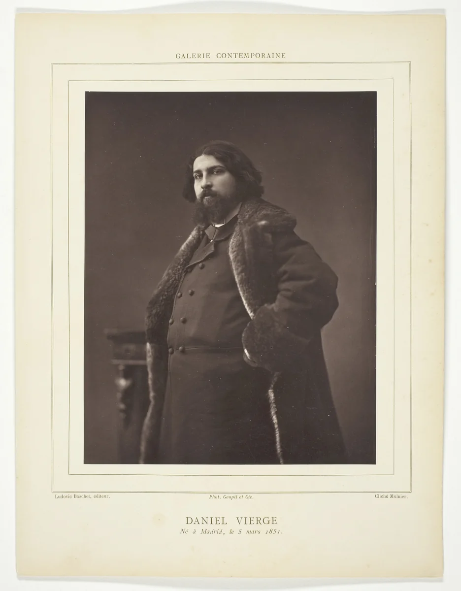 Daniel Vierge (French illustrator, born Spain, 1851-1904) by Ferdinand Mulnier, photograph, 1871-1877