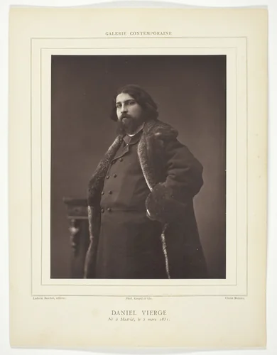 Daniel Vierge (French illustrator, born Spain, 1851-1904) by Ferdinand Mulnier, photograph, 1871-1877