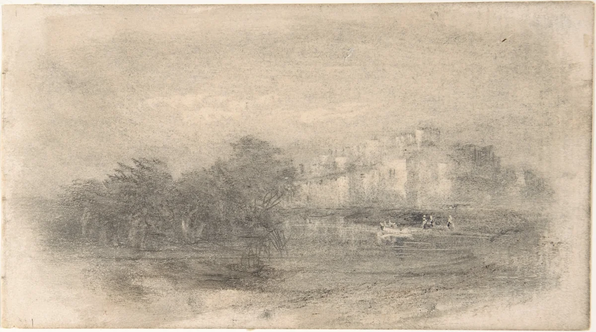 Landscape by anonymous, drawing, 1800-1840