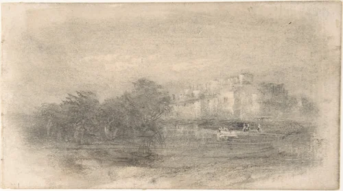 Landscape by anonymous, drawing, 1800-1840