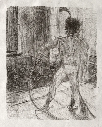 Schlomé Fuss in the Synagogue by Henri de Toulouse-Lautrec, print, 1898