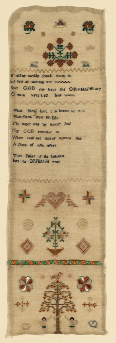 Needlecase Sampler by England, textile, 1775-1800