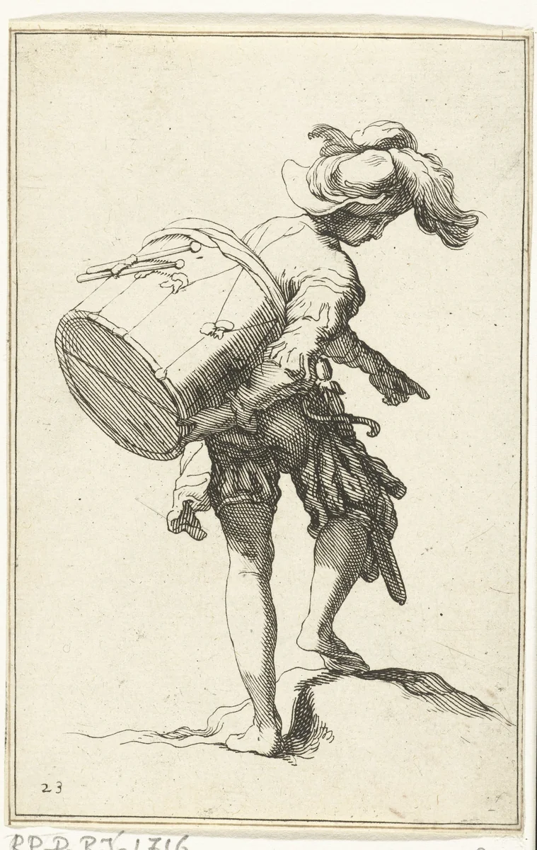 Trommelaar by Frederick Bloemaert, print, 1635-1669