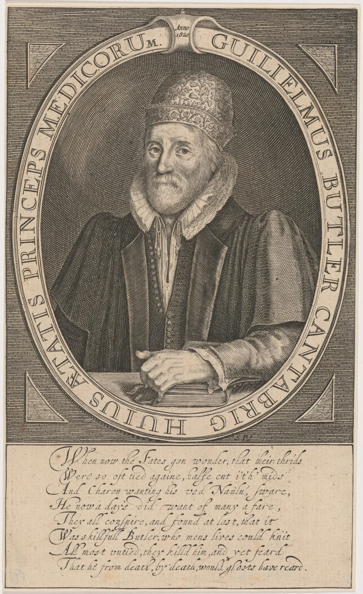 William Butler, Physician by Simon van de Passe, print, 1595-1647