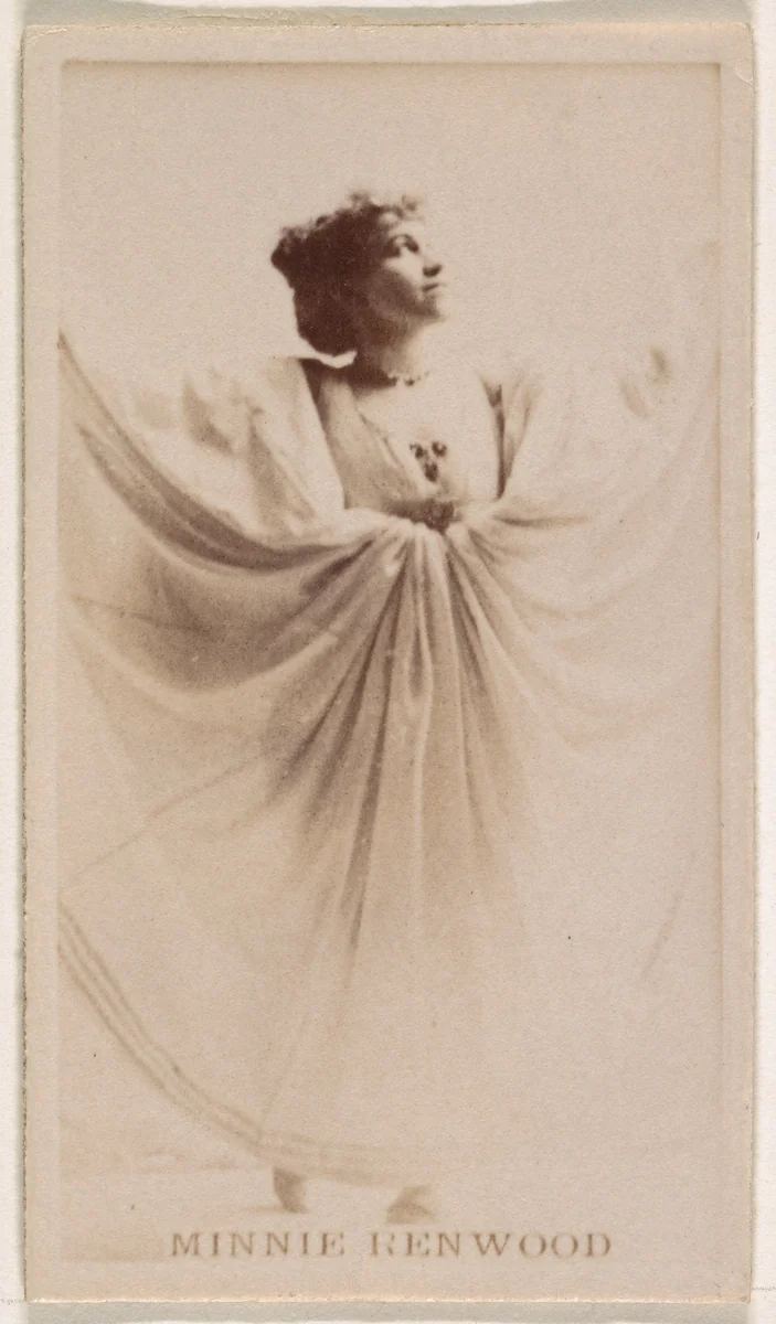 Minnie Renwood, from the Actresses series (N245) issued by Kinney Brothers to promote Sweet Caporal Cigarettes by Kinney Brothers Tobacco Company, photograph, 1890