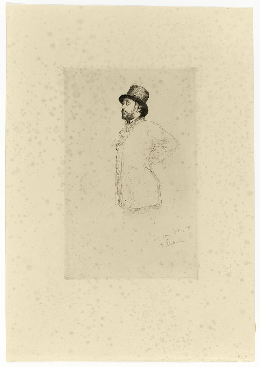 Edgar Degas, Standing by Marcellin Gilbert Desboutin, print, 1876