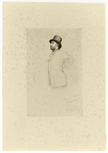 Edgar Degas, Standing by Marcellin Gilbert Desboutin, print, 1876