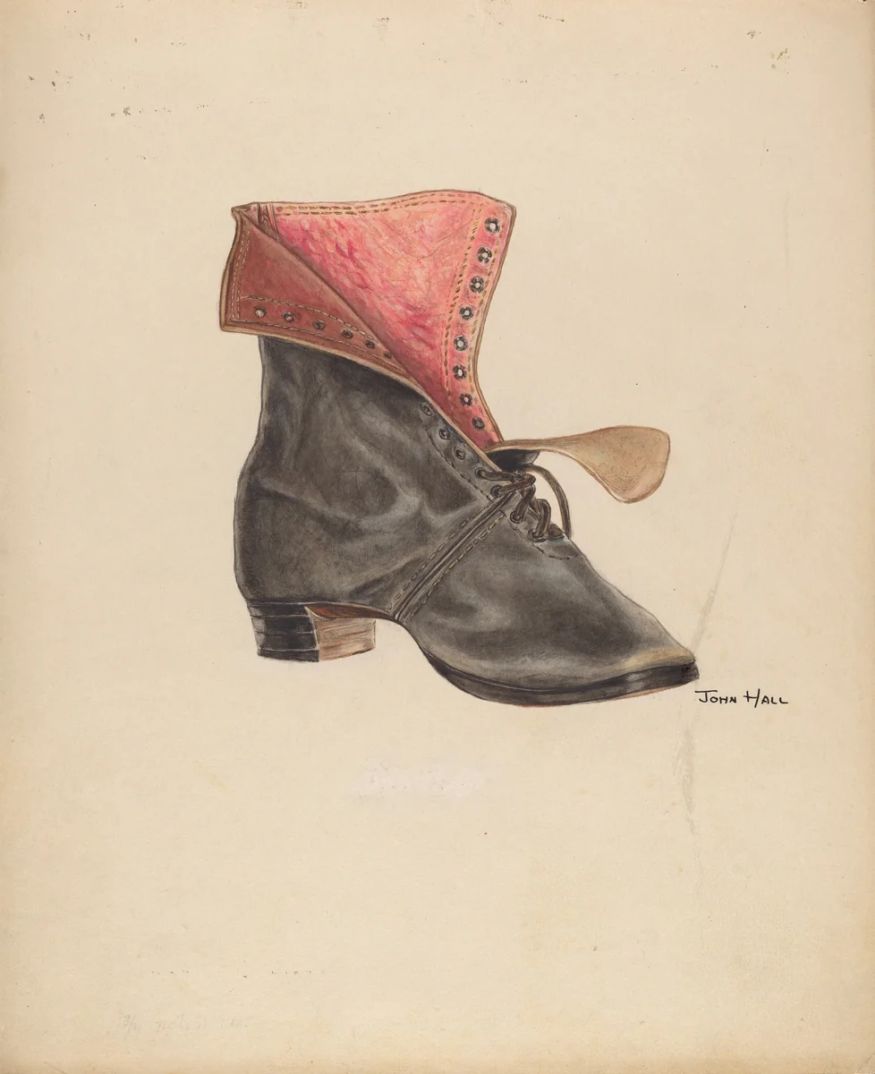 Woman's Shoe by John Hall, index of american design, 1938
