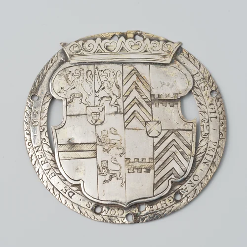 Bodebus met een wapen en randschrift by anonymous, other, 1586