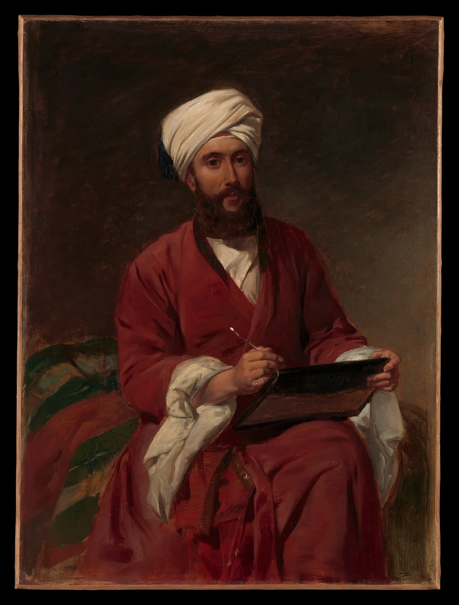 William Edward Dighton (1822–1853) in Middle Eastern Dress by Frederick Goodall, painting, 1847-1857