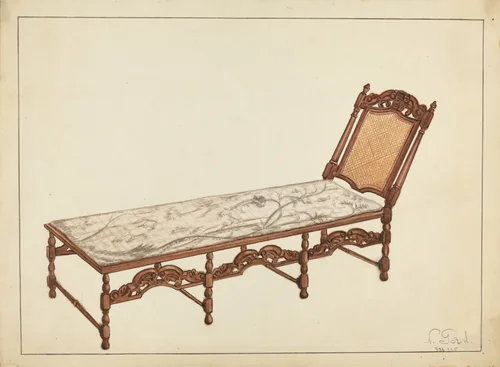 Day Bed by Nicholas Gorid, index of american design, 1935-1942