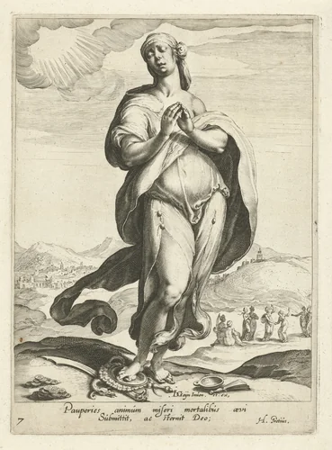 Geloof by Zacharias Dolendo, print, 1596-1597
