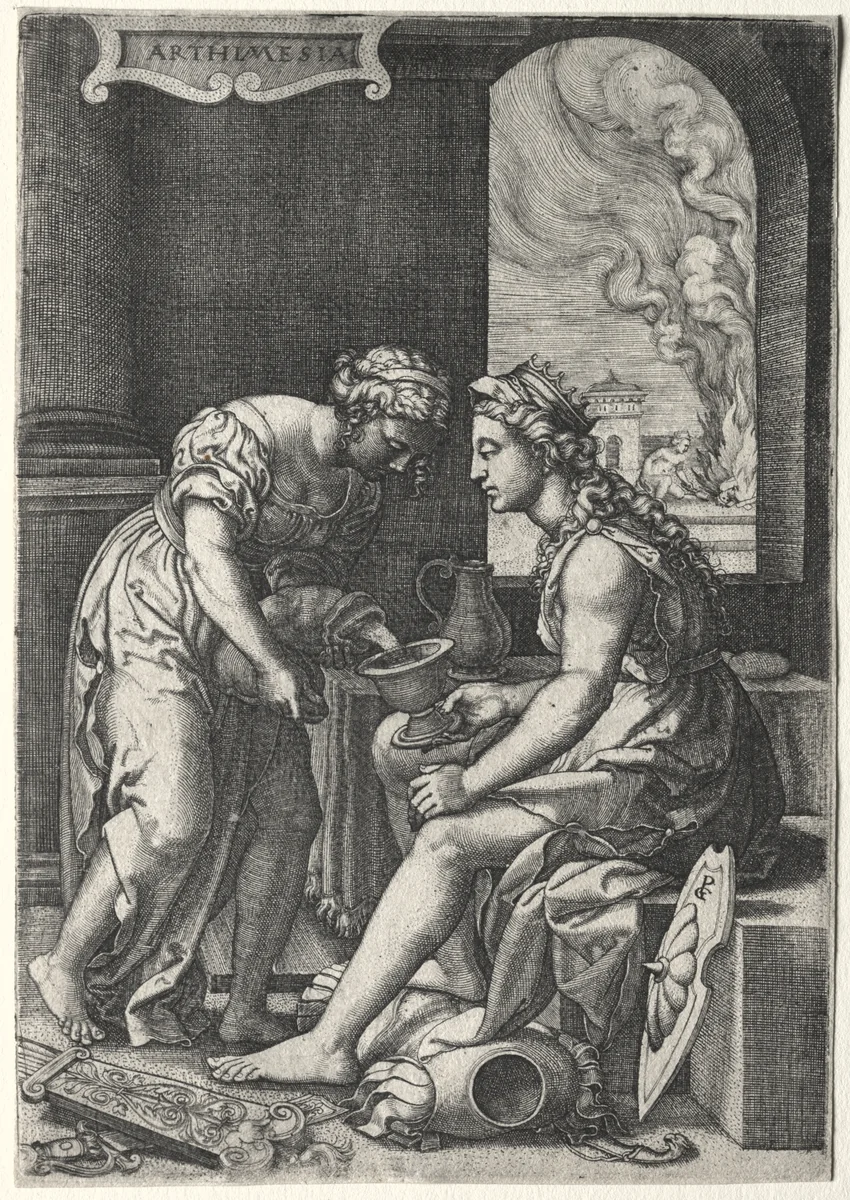 Artemisia by Georg Pencz, print, 1534-1544