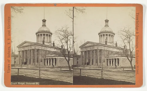 Court House, Genese St., from the series "Views of Auburn, N. Y. and Vicinity" by Trowbridge & Jennings, photograph, 1875-1899