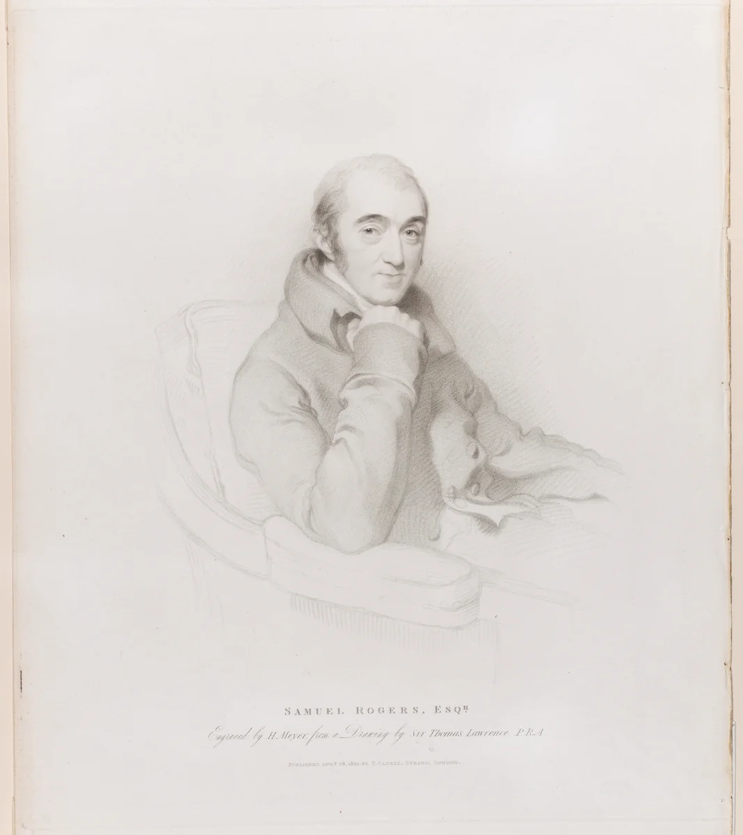 Samuel Rogers by Sir Thomas Lawrence, print, 1822