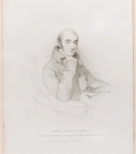 Samuel Rogers by Sir Thomas Lawrence, print, 1822