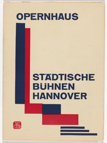 Program for the Hannover Municipal Theaters, Opera House (Städtische Bühnen Hannover, Opernhaus) production of "The Forge" (Die Schmiede) by Kurt Striegler by Kurt Schwitters, design, 1932