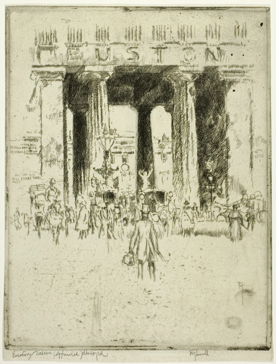 Euston by Joseph Pennell, print, 1886
