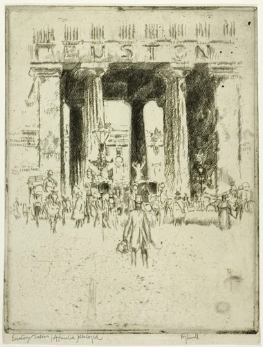 Euston by Joseph Pennell, print, 1886