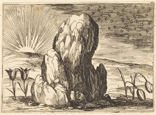The Tulips and the Sun by Jacques Callot, print, 1628