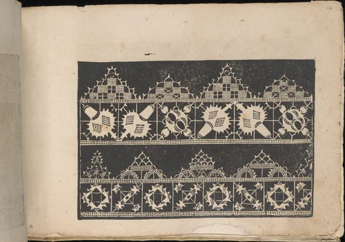 Fiori di Ricami Nuovamente Posti in Luce, page 16 (recto) by Matteo Florimi, book, 1591