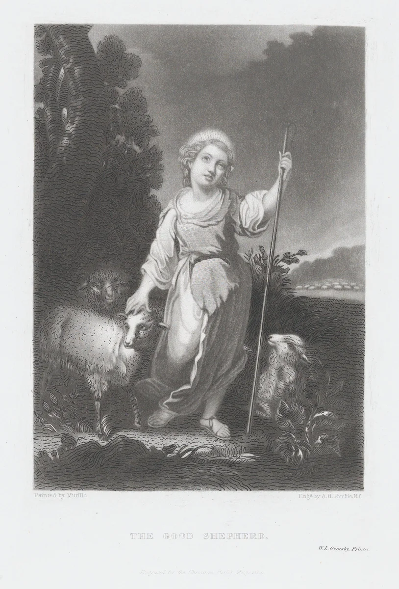 The Good Shepherd by Bartolomé Estebán Murillo, print