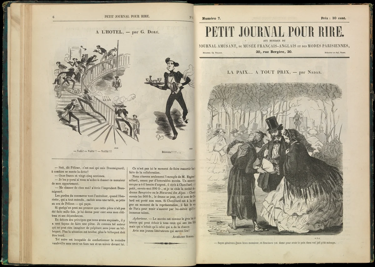 Petit Journal pour Rire vol. 1, (nos. 1-52) by Charles Philipon, book, 1856