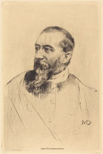 Alphonse Karr by Marcellin Gilbert Desboutin, print, 1823-1902