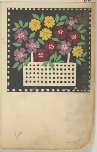 Basket of Flowers by Leopoldine Kolbe, print, 1907