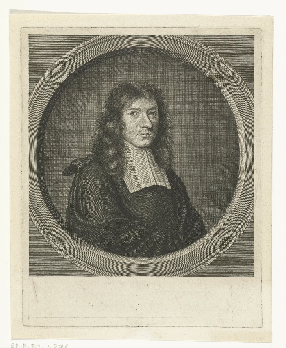 Portret van Pierre Poiret by Gerrit de Broen, print, 1718-1720