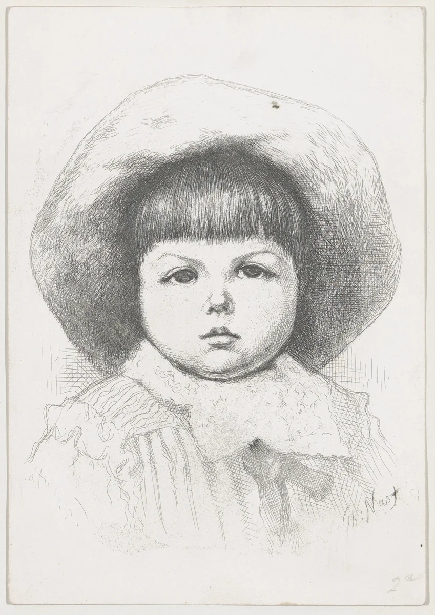 Portrait of a Child (Cyril Nast?) by Thomas Nast, print, 1876-1886