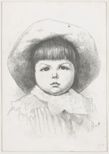 Portrait of a Child (Cyril Nast?) by Thomas Nast, print, 1876-1886