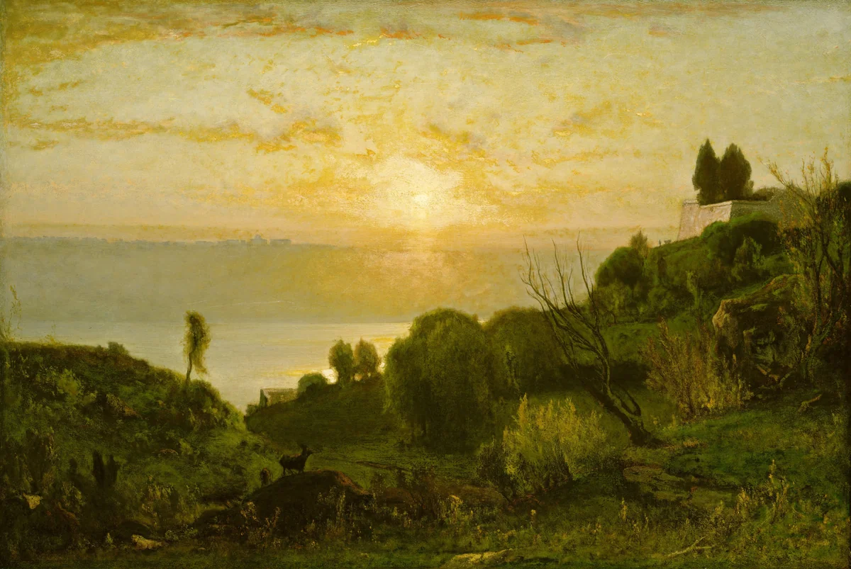 Lake Albano, Sunset by George Inness, painting, 1874