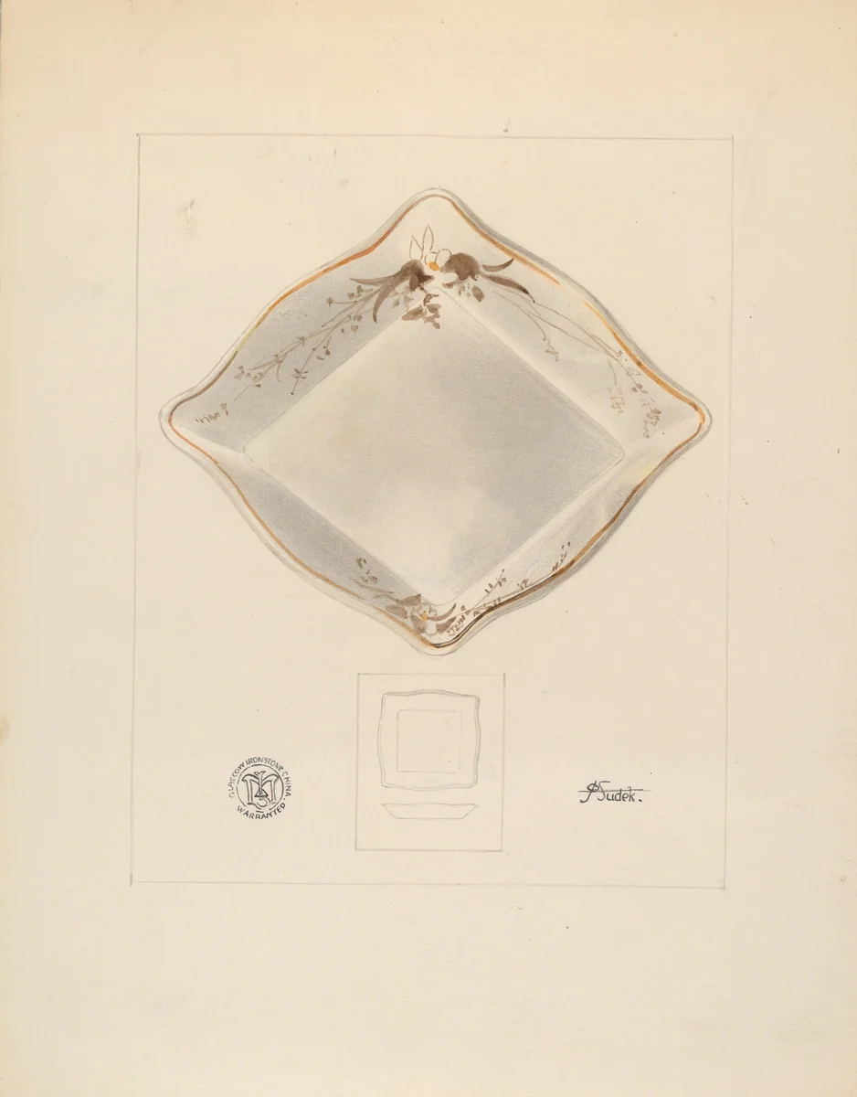 Saucer by Joseph Sudek, index of american design, 1937