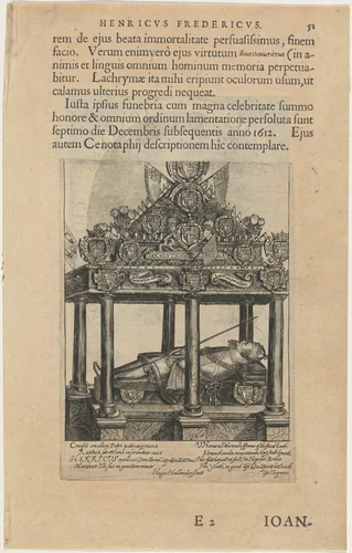 Prince Henry's Hearse by Willem de Passe, print, 1620