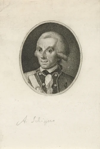 Portret van Albertus Schippers by François Joseph Pfeiffer, print, 1787