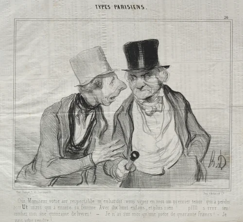Yes, Sir, your respectable air encourages me... by Honoré Daumier, print, 1840-1843