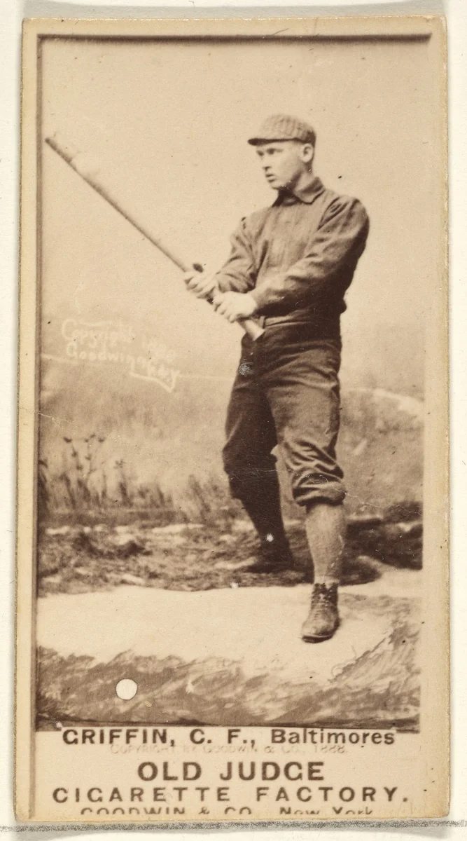 Griffin, Center Field, Baltimore Orioles, from the Old Judge series (N172) for Old Judge Cigarettes by Goodwin & Company, photograph, 1888