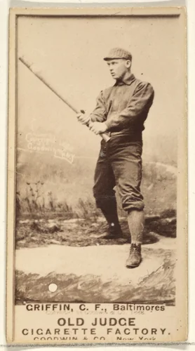 Griffin, Center Field, Baltimore Orioles, from the Old Judge series (N172) for Old Judge Cigarettes by Goodwin & Company, photograph, 1888