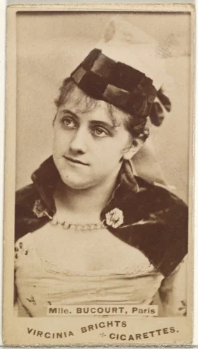 Mlle. Bucourt, Paris, from the Actors and Actresses series (N45, Type 1) for Virginia Brights Cigarettes by Allen & Ginter, photograph, 1885-1891