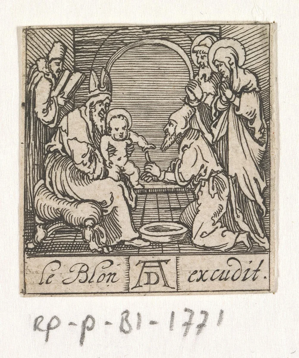 Besnijdenis van Christus by Michiel le Blon, print, 1597-1656