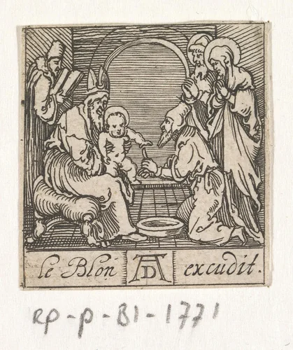 Besnijdenis van Christus by Michiel le Blon, print, 1597-1656