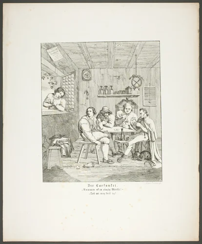 The Carbuncle (Der Karfunkle), plate two from the series Poems in the Dialect of the Upper Rhine Region (Zehn Blätter Zu Hebels Alemannischen Gedichten) by Sophie Reinhard, print, 1820
