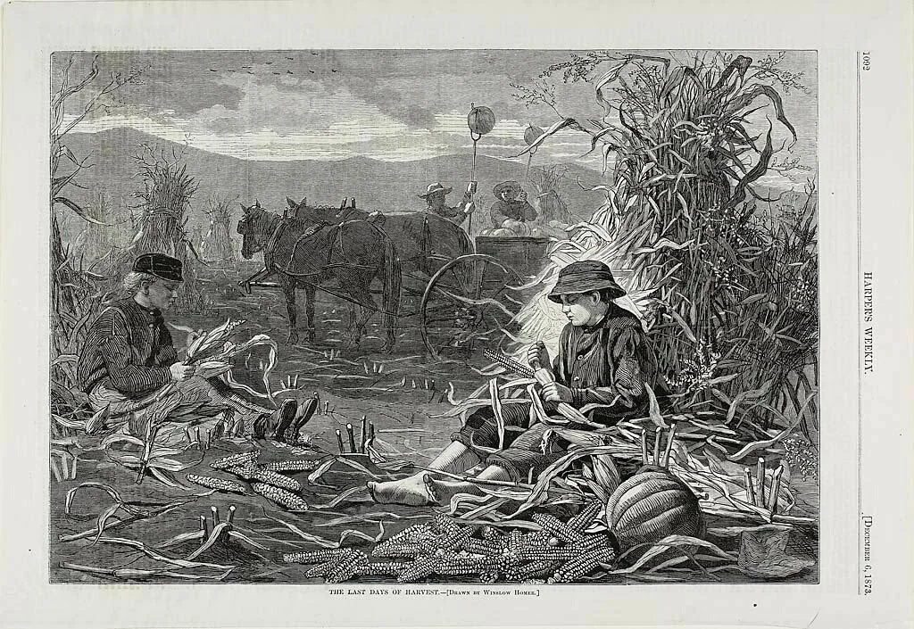 The Last Days of Harvest by Winslow Homer, print, 1873