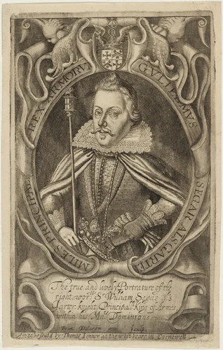 Guliemus Segar (Sir William Segar, Garter King of Arms) by Francis Delaram, print, 1590-1627
