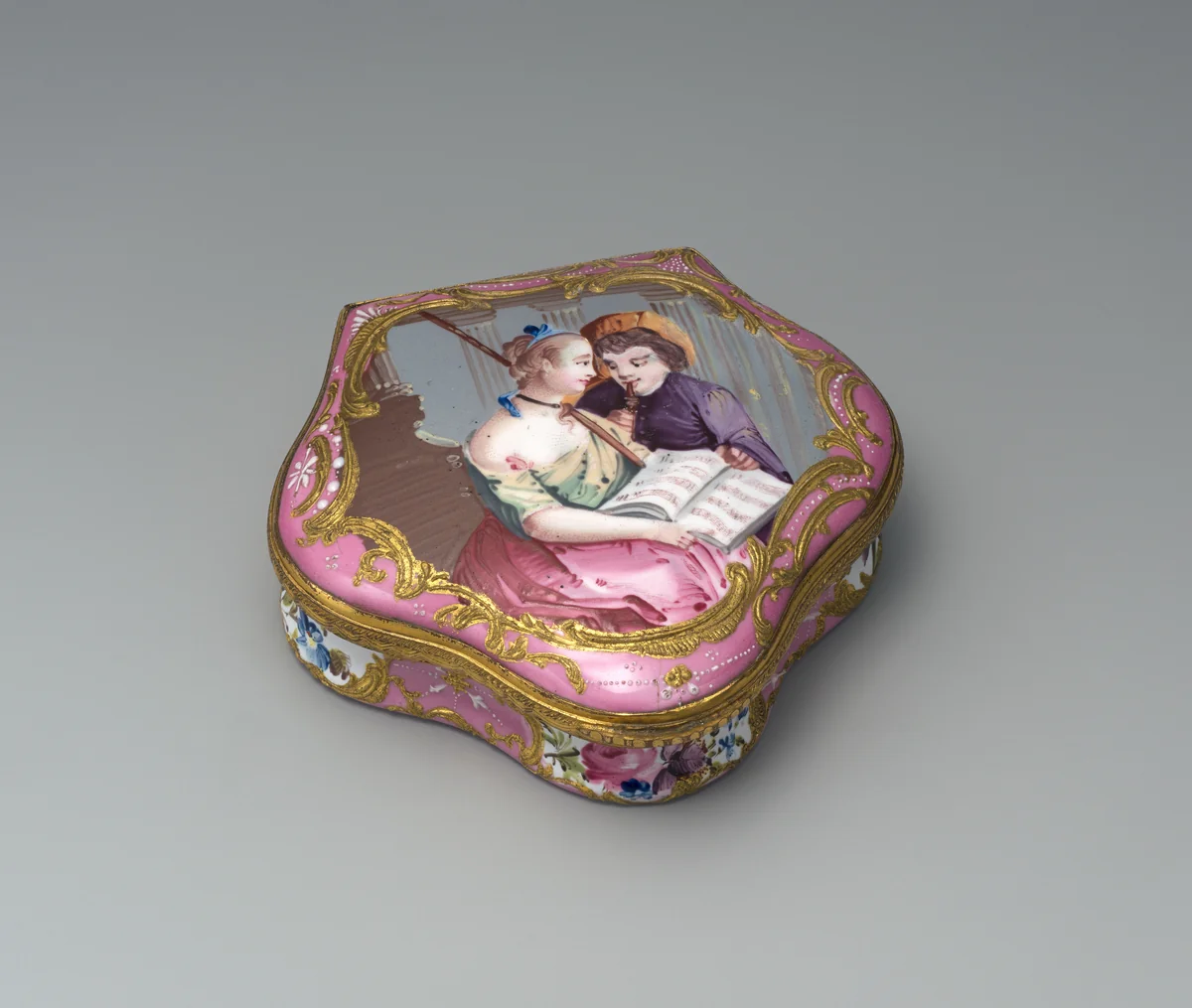 Snuffbox with music lesson scene by Jacques-Philippe Le Bas, other, 1760-1775