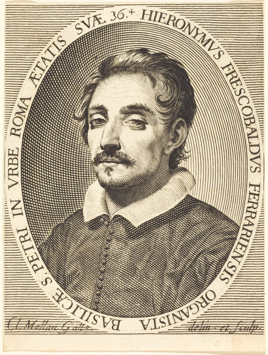 Girolamo Frescobaldi by Claude Mellan, print, 1619