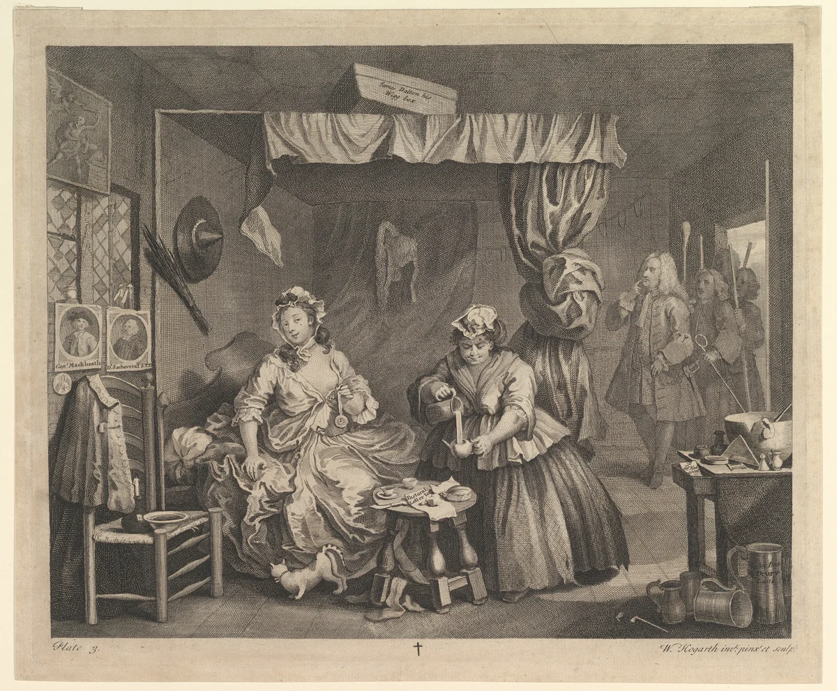 A Harlot's Progress, Plate 3 by William Hogarth, print, 1732